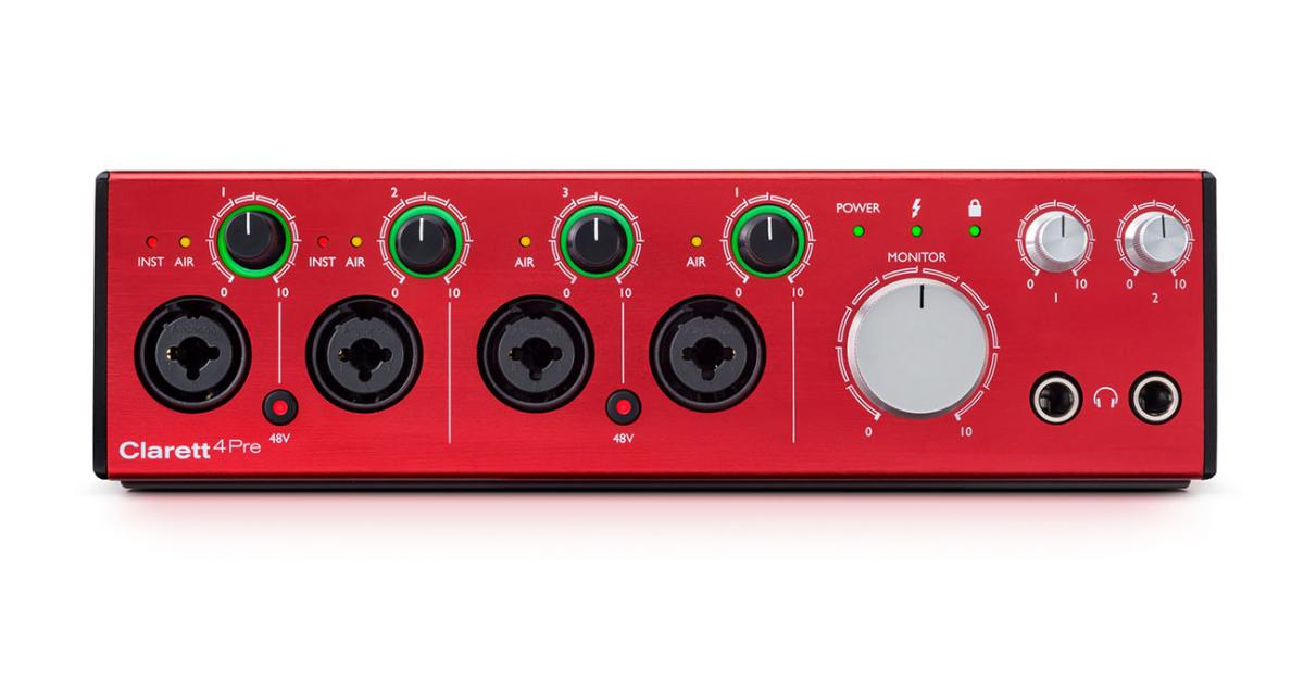 Audio-Interface Focusrite Clarett 4Pre begeistert im Test