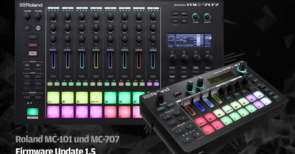 Hut ab: Killer Updates für Roland Grooveboxen MC-101 und MC-707