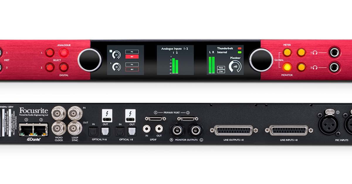 HiEnd Dante AudioInterface und Fernbedienung von Focusrite