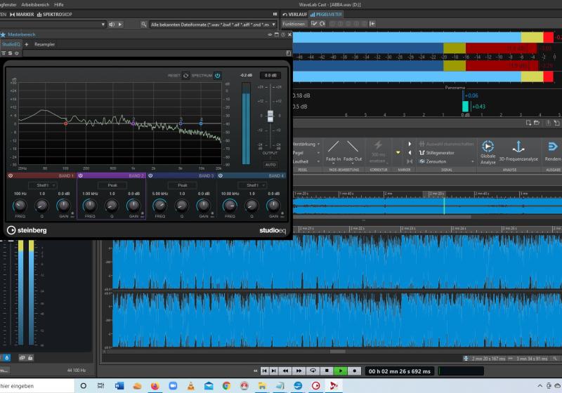 Screenshot von Carl Schmeller mit Steinberg Wavelab Cast