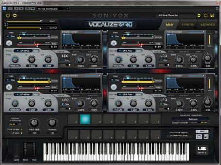 Durch vier fast gleich aufgebaute, gut strukturierte Module hat man beim Vocalizer Pro 1.1 die Parameterflut nach kurzer Zeit gut im Griff. Sonivox
