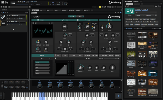 Die Bedienoberfläche von HALion 7 Steinberg