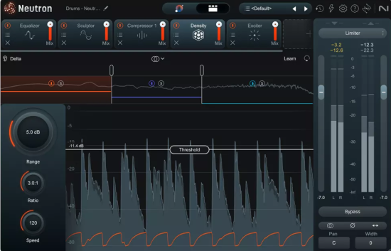 Die Bedienoberfläche von Neutral 5 iZotope