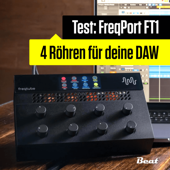 FreqTube bietet dir vier analoge Röhren in einem kompakten und robusten Desktop-Gehäuse und will das Beste aus analogem Gear und digitaler DAW verbinden. Beat, FreqPort, Hyperactive