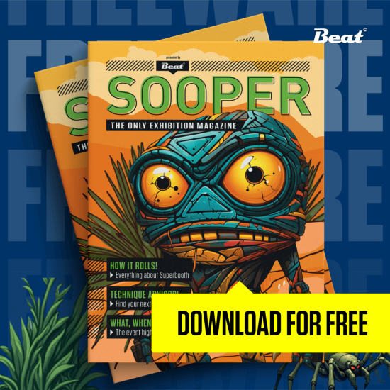 Um dir zu helfen, die Superbooth 2025 zu überblicken, haben wir einen Guide als kostenlosen PDF-Download erstellt. Beat