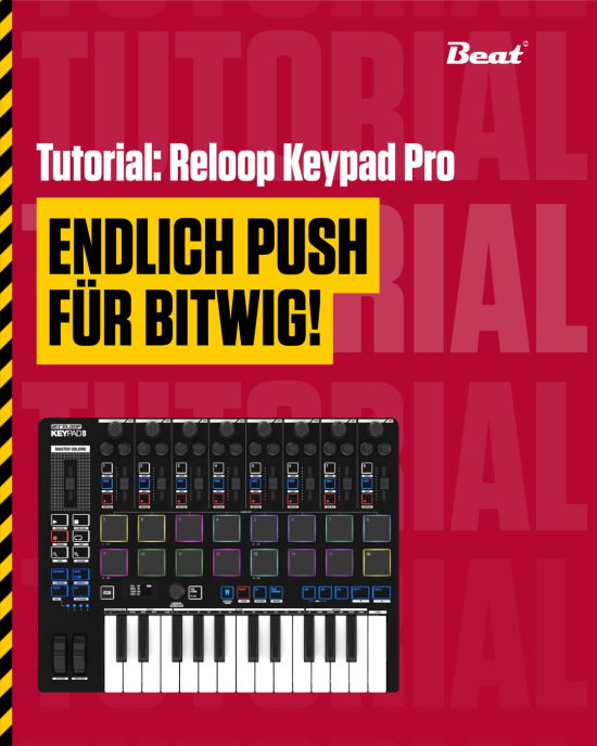 Der kompakte Controller schließt die Lücke und fungiert als Brücke zwischen der kreativen Kraft von Bitwig und dem Bedürfnis nach haptischer Kontrolle. Beat, Reloop